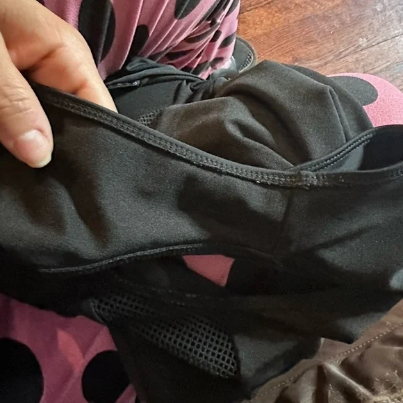 Black One-Piece Zip Up Swimsuit with Mesh Accents - Picture 13 of 13